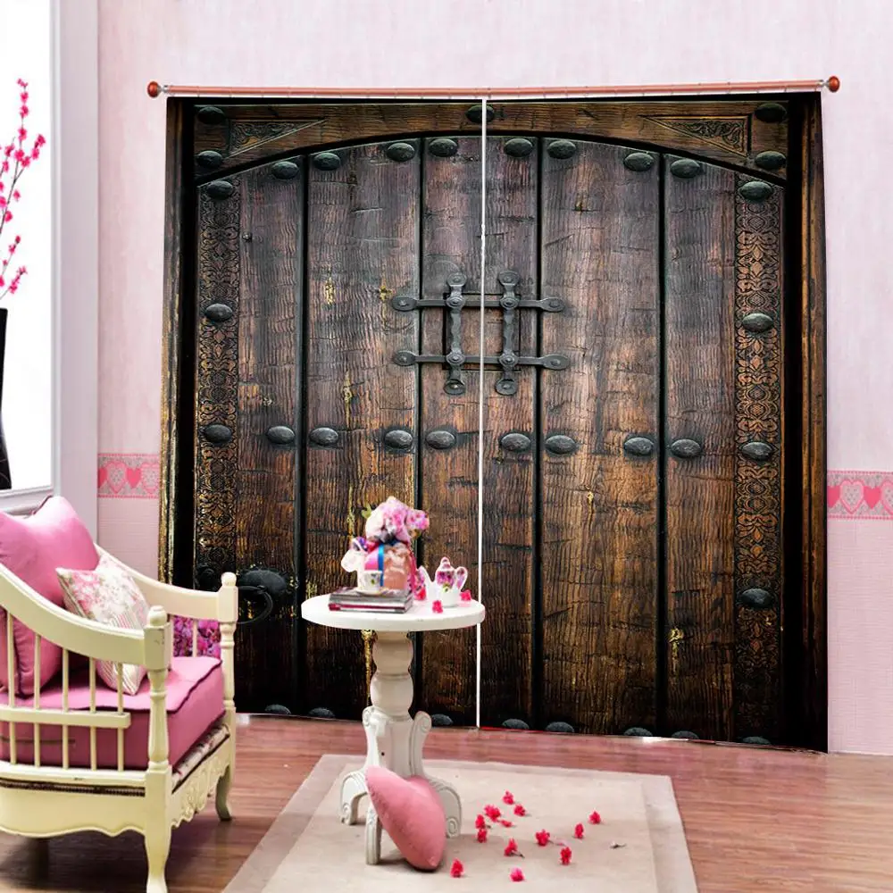 Дверные шторы с бортовым лесом роскошные затемняющие 3D оконные для гостиной