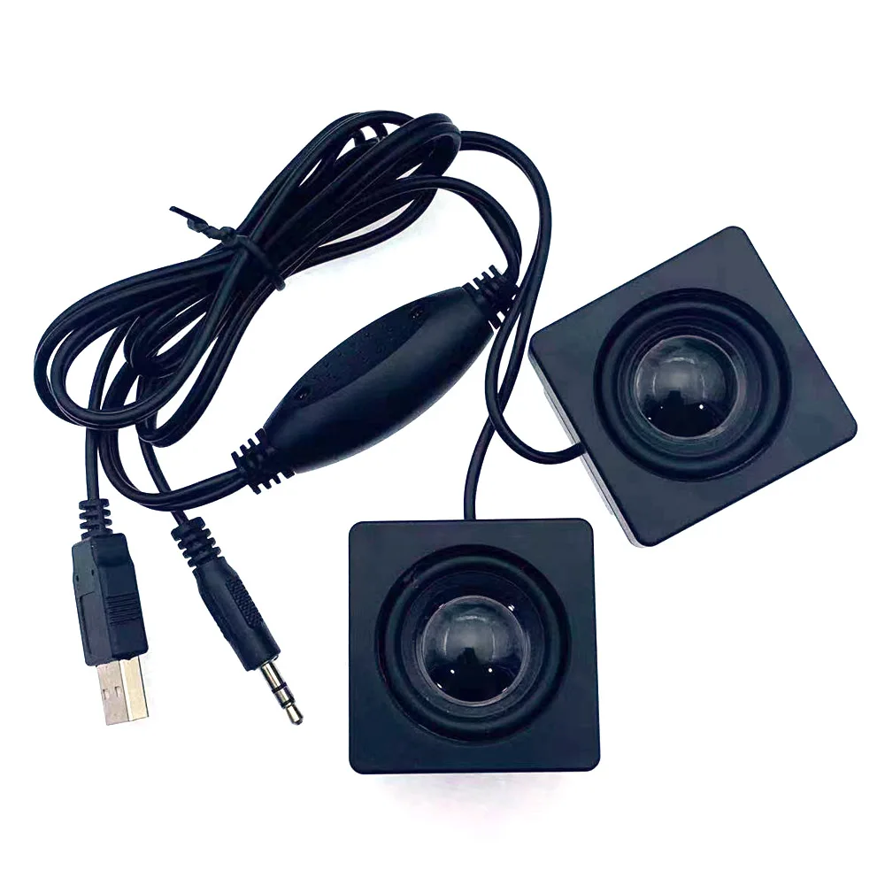 

1 Pairs Mini Audio System Computer Speaker USB Wired Speakers Universal Stereo Sound Surround Loudspeaker For Laptop Notebook