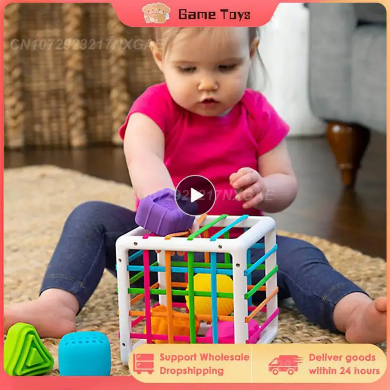 

Montessori Toys Colorful Shape Blocks Sorting Game Learning Educational Toys For Children Baby Cognitive Hand Training Toys