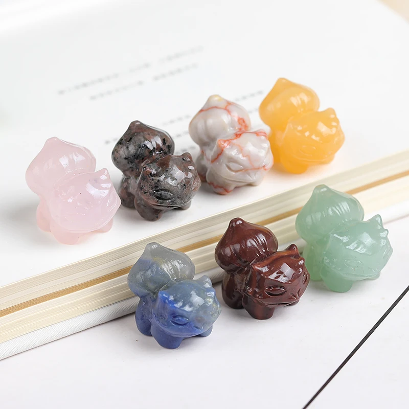 

1PC Natural Crystal and Stone Frog Seeds Carving Room Decor Healing Crystal Point White Crystal Home Decorations Holiday Gift