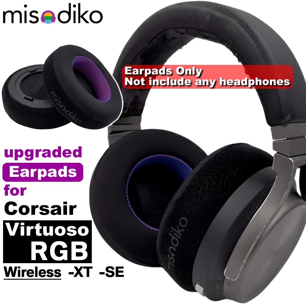 Фото Модернизированные сменные подушечки misodiko для беспроводных наушников Corsair Virtuoso RGB XT SE №1