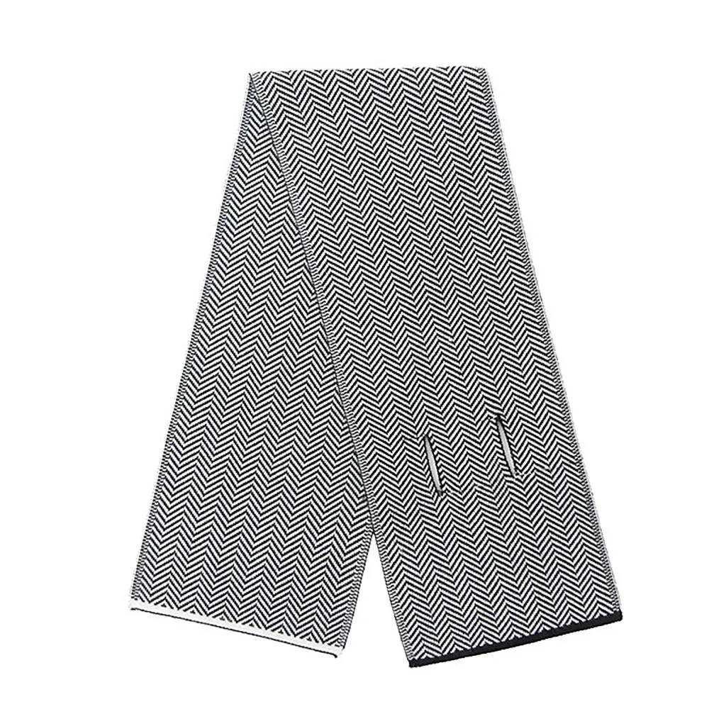 Роскошный вязаный шарф 90x18 см универсальный плотный зимние теплые короткие шарфы