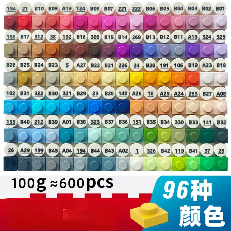 

100 г 8*8 мм пиксельный художественный пазл микро алмазные строительные блоки 96 цветов «сделай сам» 3D маленький кирпич для детей обучающая детская игрушка