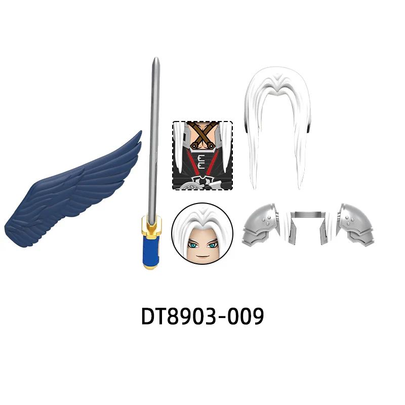 Фото Final Tifa Zack Cloud Sephiroth Strife Fair Lockhart Fantasy Модель Блоки MOC Набор кирпичей Подарки Игрушки DT8903 №5