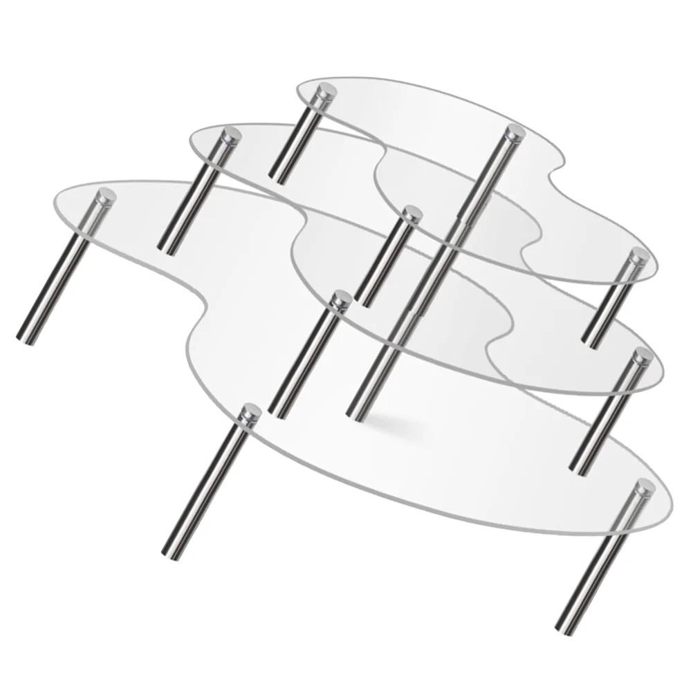 

Cake Display Stand Shelves Perfume Organizer Dresser Acrylic Food Stands Party Skincare Shelf Risers Clear Storage Container