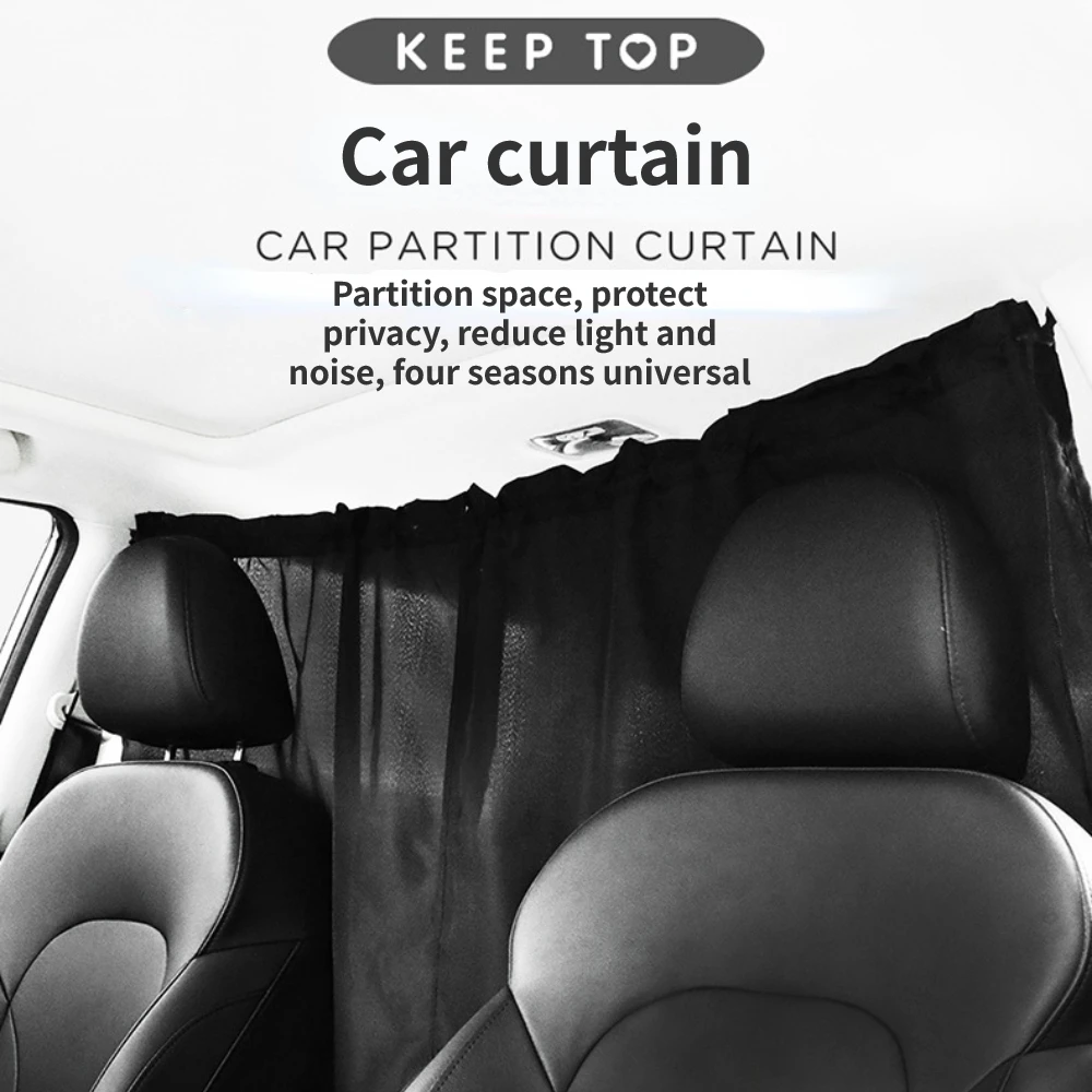 

2pcs/set Taxi Car Isolation Curtain Partition Protection Curtain Commercial Vehicle Air Conditioning Sun Shade Privacy Curtain