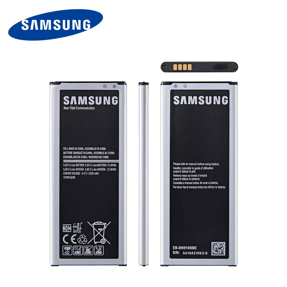 

Orginal EB-BN910BBE EB-BN910BBK EB-BN910BBC EB-BN910BBU 3220mAh battery For Samsung Galaxy Note 4 N910 N910A/V/P NO NFC