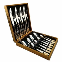 portable stainless steel spoons and forks set luxury birthday gift party cutlery set breakfast ustensiles de cuisine cutlery set