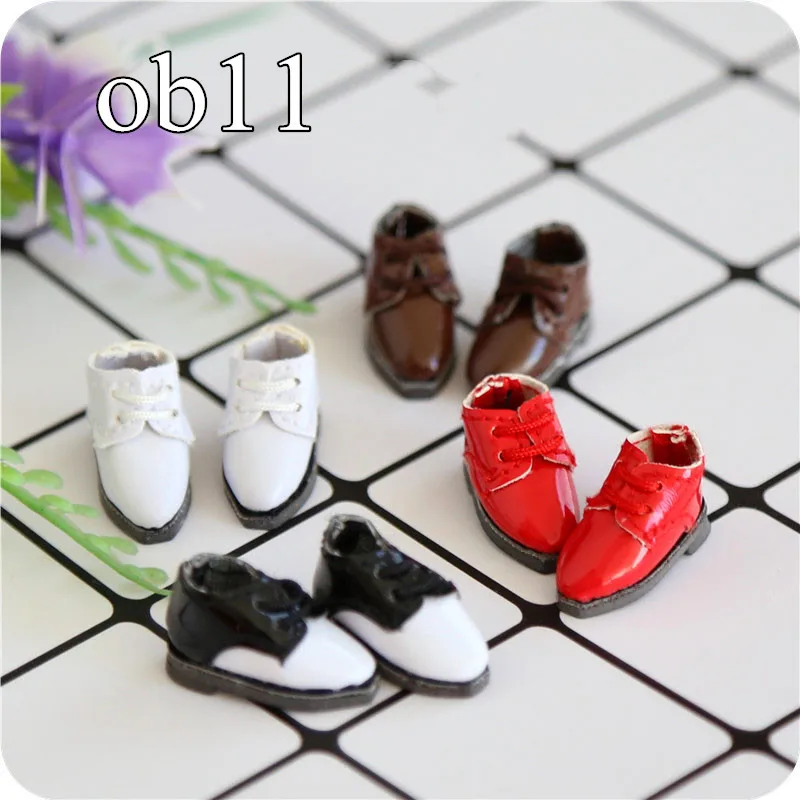 

OB11 Doll Shoes 1/2 Min Bjd Meijie Piglet GSC Clay Head Handmade Obitsu11 Wearable Leather Shoes Suit Shoes Multi Color
