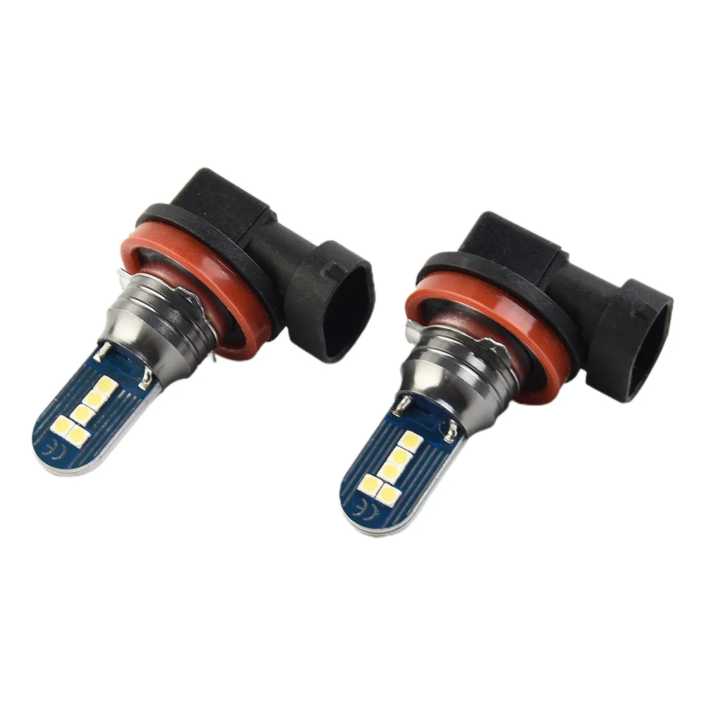 

2pcs H8 Car Truck Fog Lights Super Bright Xenon White LED Bulbs Fog Lamp 6500K 12V 3030 SMD Chips Wide Angle Vision High Quality