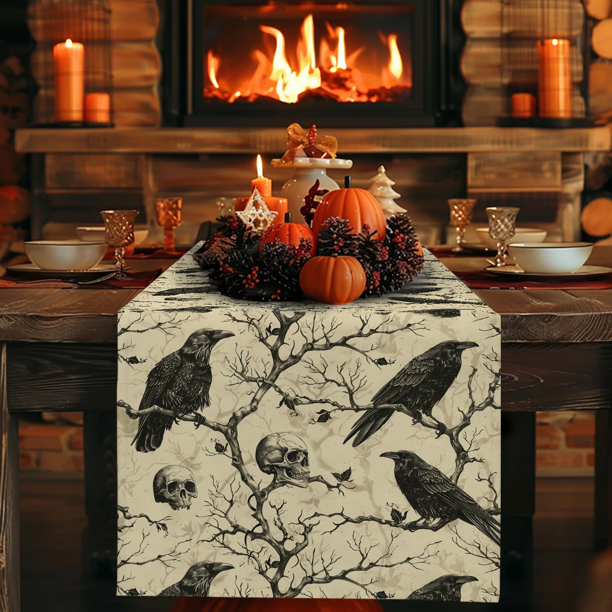 

Столовый текстиль, черная/белая, полиэстер