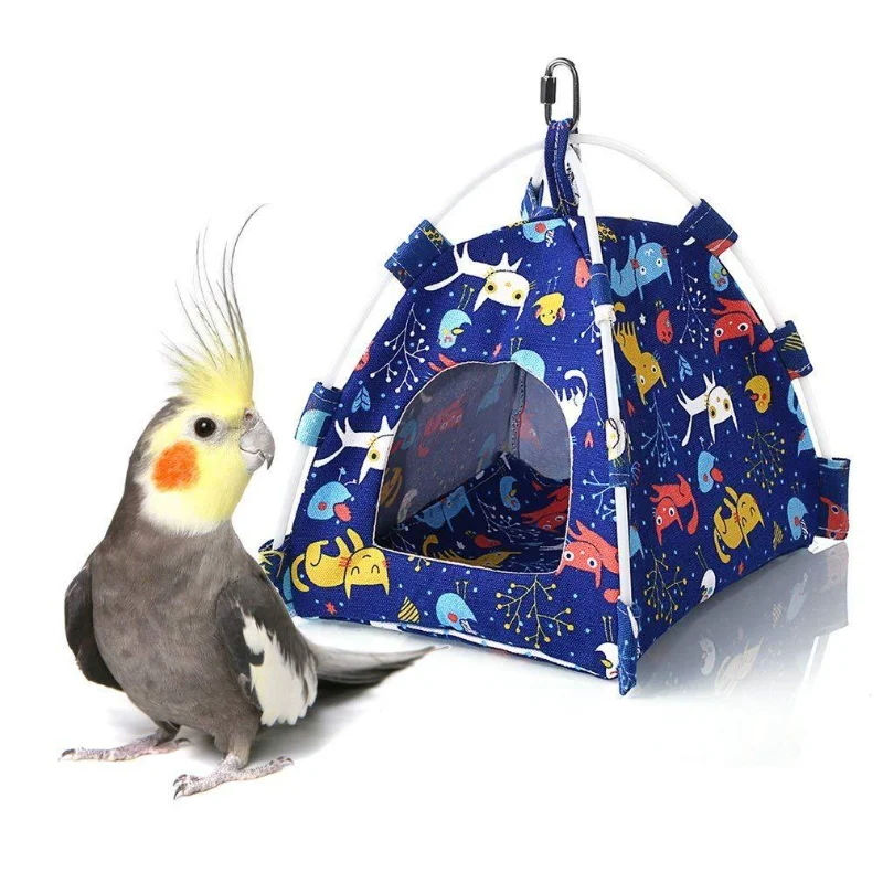 

Bird Cage Pets Parrot Tents Nest Household Hammock Warm Tent Triangle Supply Canvas Tents Supplies Pet Hanging Bed Bird Supplies