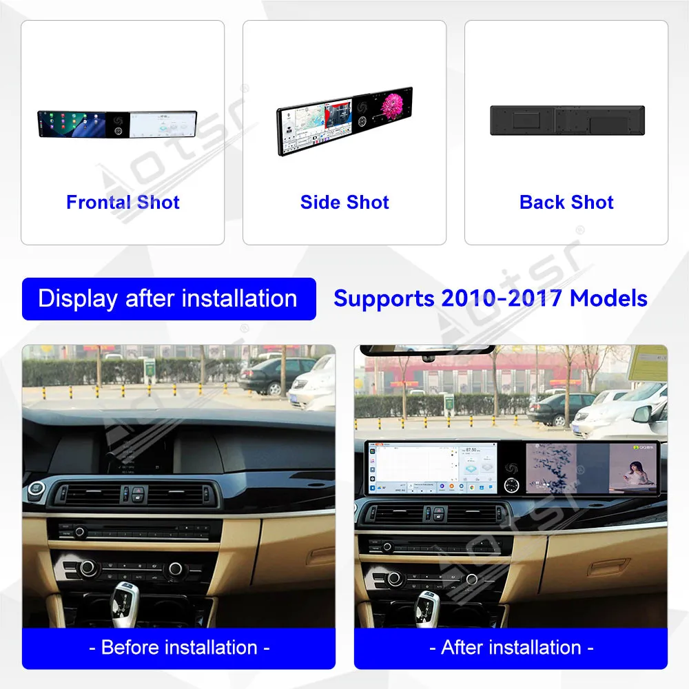 Фото Двойной 12,3 ‘’ Android 13 для BMW 5 серии CIC/NBT 2010-2017 GPS-навигация Carplay Автомобильный радиоприемник HD Сенсорный экран Стерео Авто №5