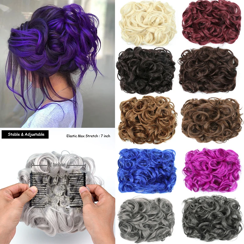 Короткие грязные вьющиеся волосы пучок легкая эластичная расческа для волос