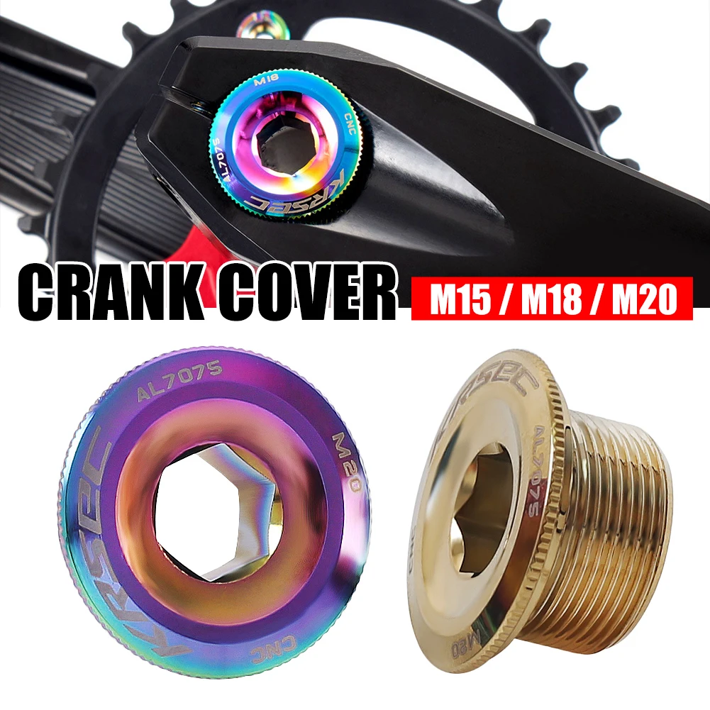 

M15/M18/M20 Crank Cover Screw Cap MTB Bike Crankset Cover Aluminum Alloy Crank Arm Bolt For Shimano/SRAM/FSA Bike Parts