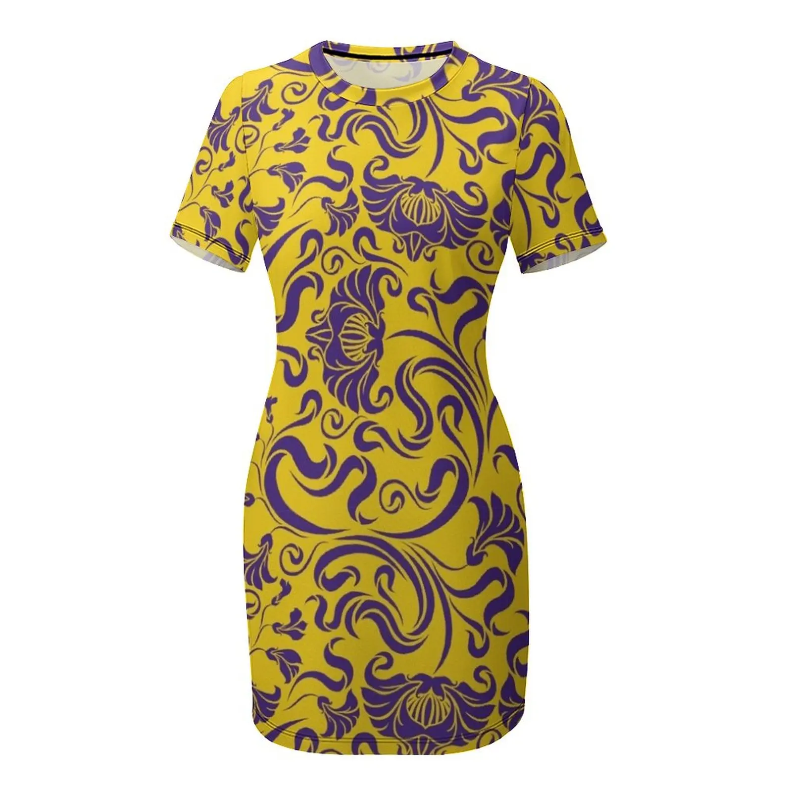 Greenville - платье с короткими рукавами и цветочным принтом свадебное для гостей лето