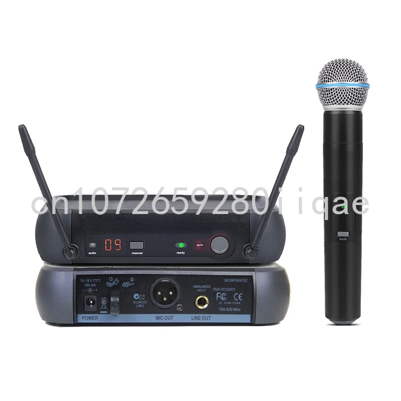 

Professional PGX4 Sm58 Handheld Mic Vocal Microphone PGX24/Beta 58A Beta87 Dynamic Wireless Microphone PGX4 for Shure