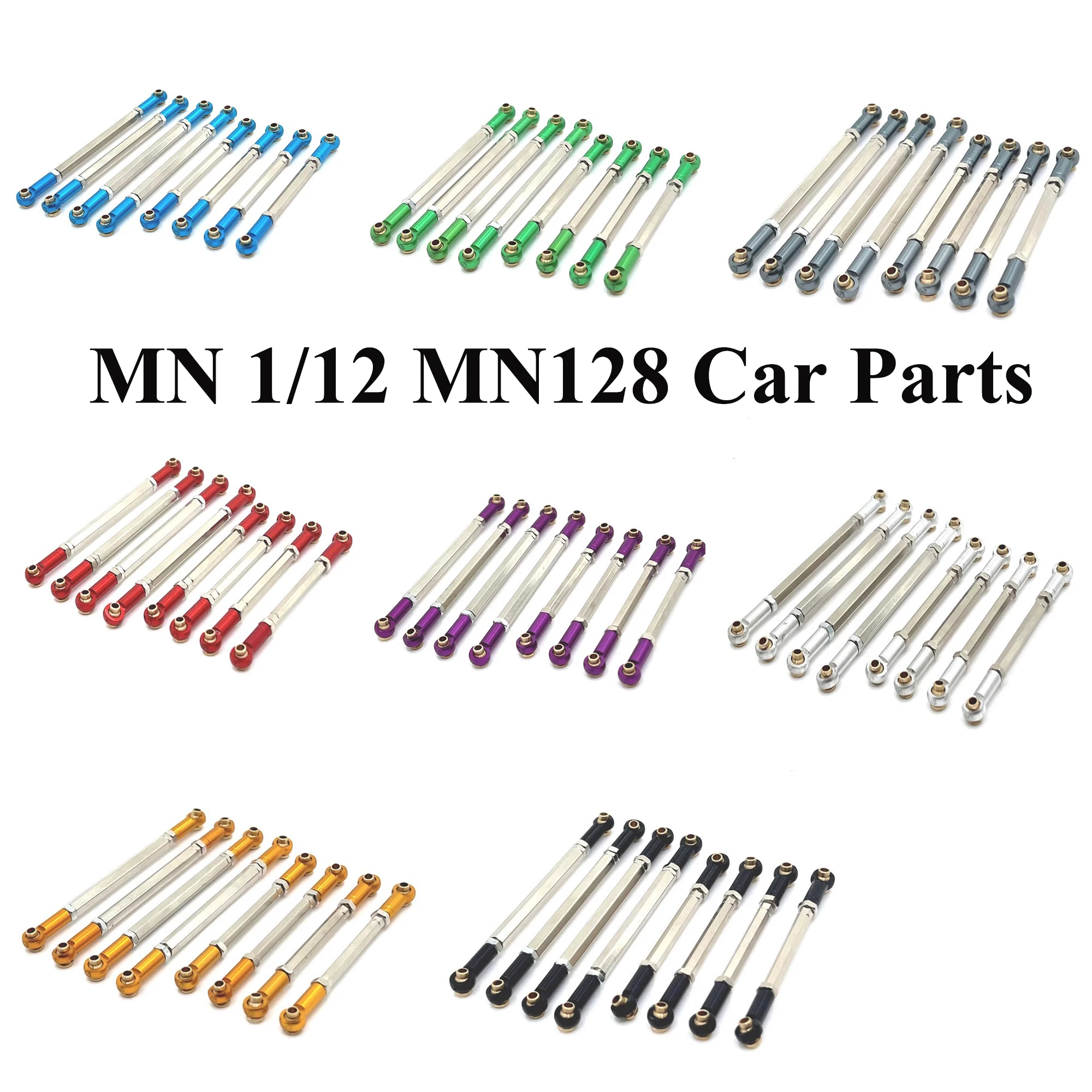 

MN 1/12 MN128 RC Remote Control Car Spare Parts Metal Upgrade Modified Adjustable Chassis Linkage