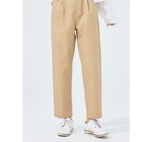 metersbonwe tapered pants 100 cotton for women summer high waist trousers high quality fit office lady pants