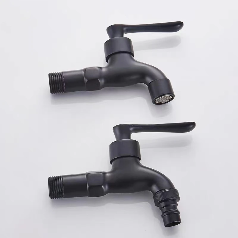 Черный Смеситель Для Холодной Воды С Одной Ручкой Настенный Стиральной Машины