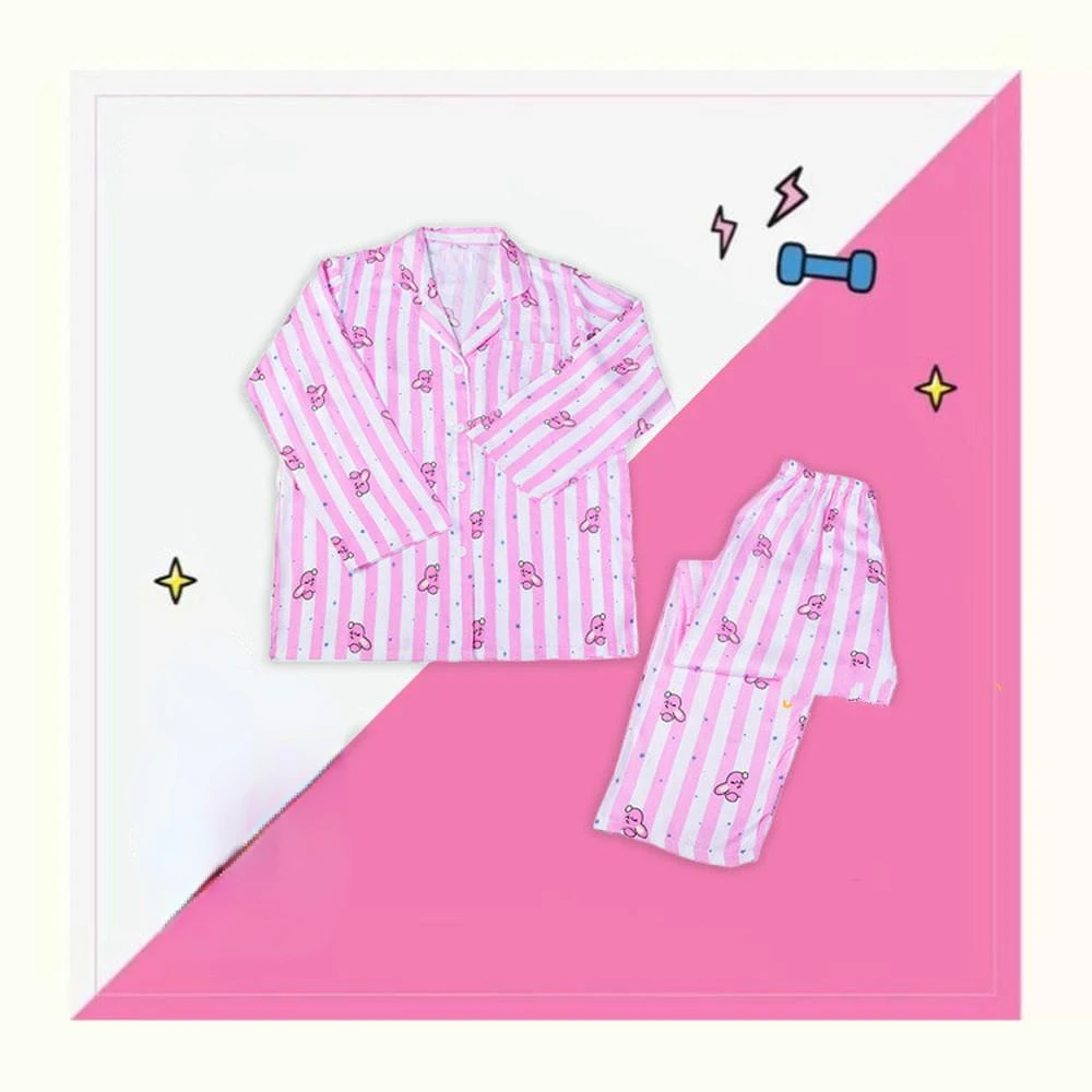 Пижамный комплект ZITY Женский домашняя одежда в полоску милая Корейская для сна