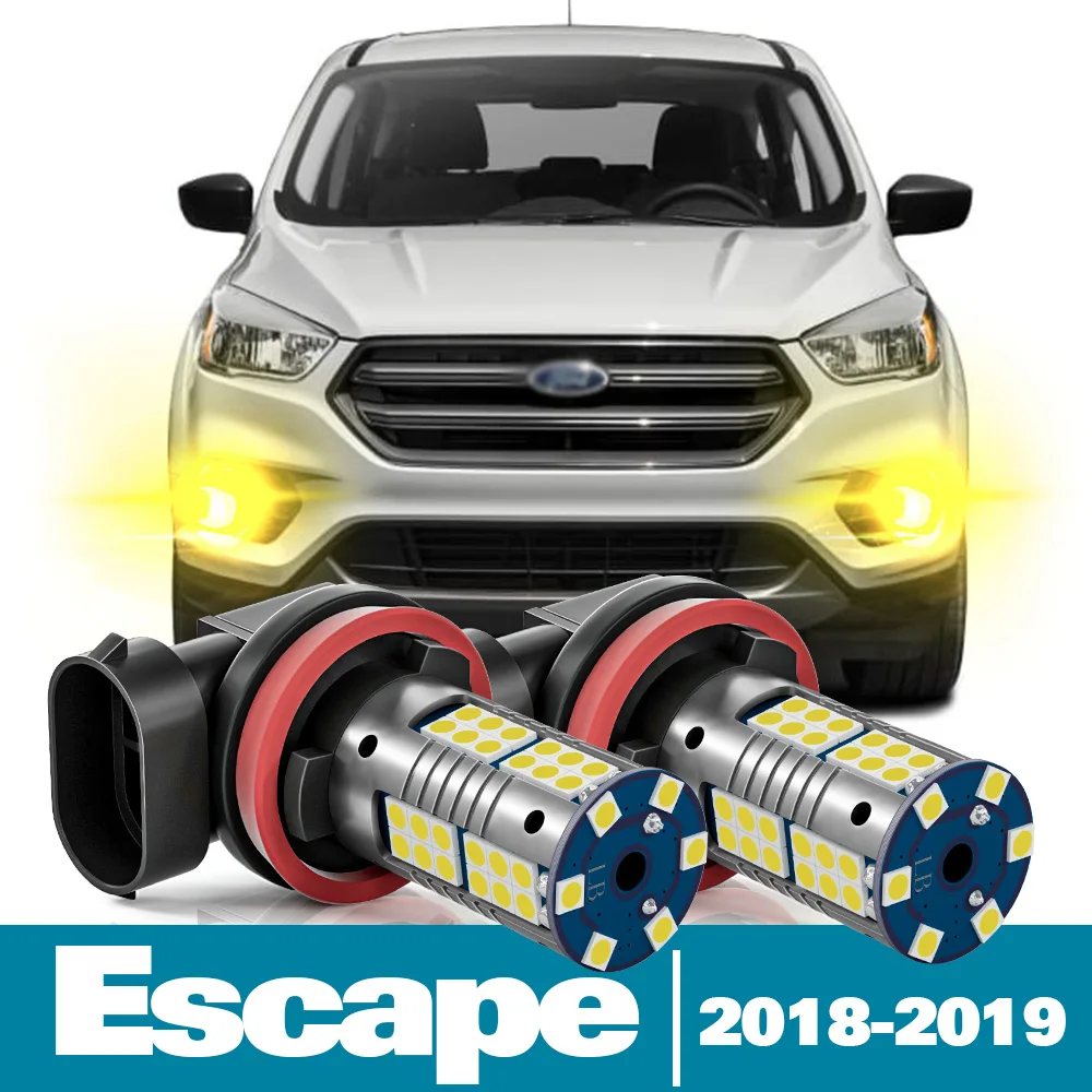 2pcs LED Fog Light For Ford Escape Accessories 2018 2019