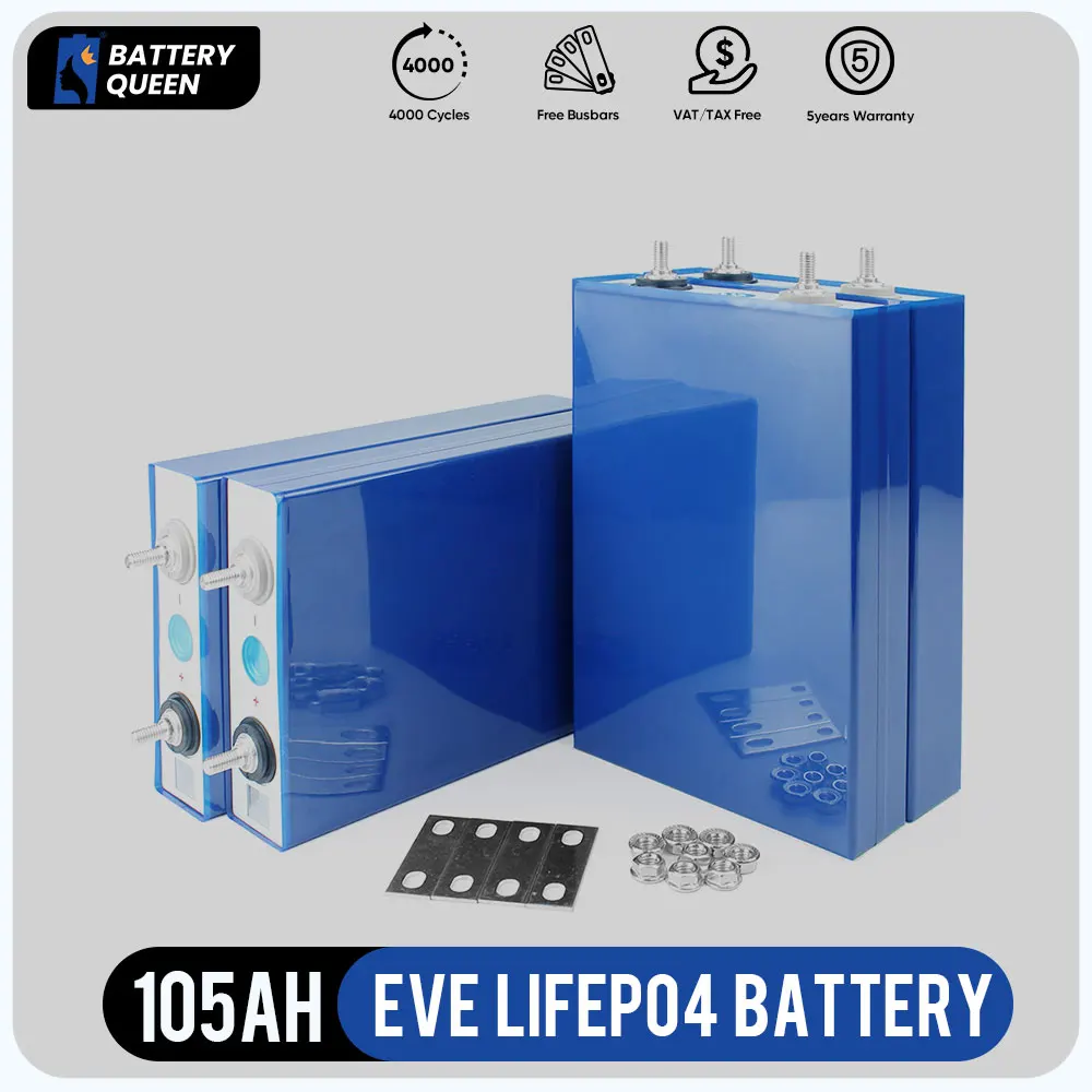 

LiFePO4 3.2V 105Ah Rechargeable Batteries Long Cycle Life Brand New Original Cell For Boat Outdoor Power Supply 12V 24V Solar