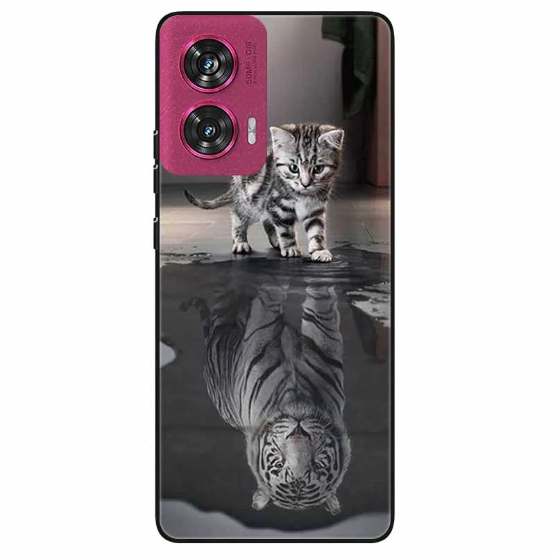 Чехол для Moto Edge 50 Fusion роскошный милый мягкий силиконовый противоударный чехол