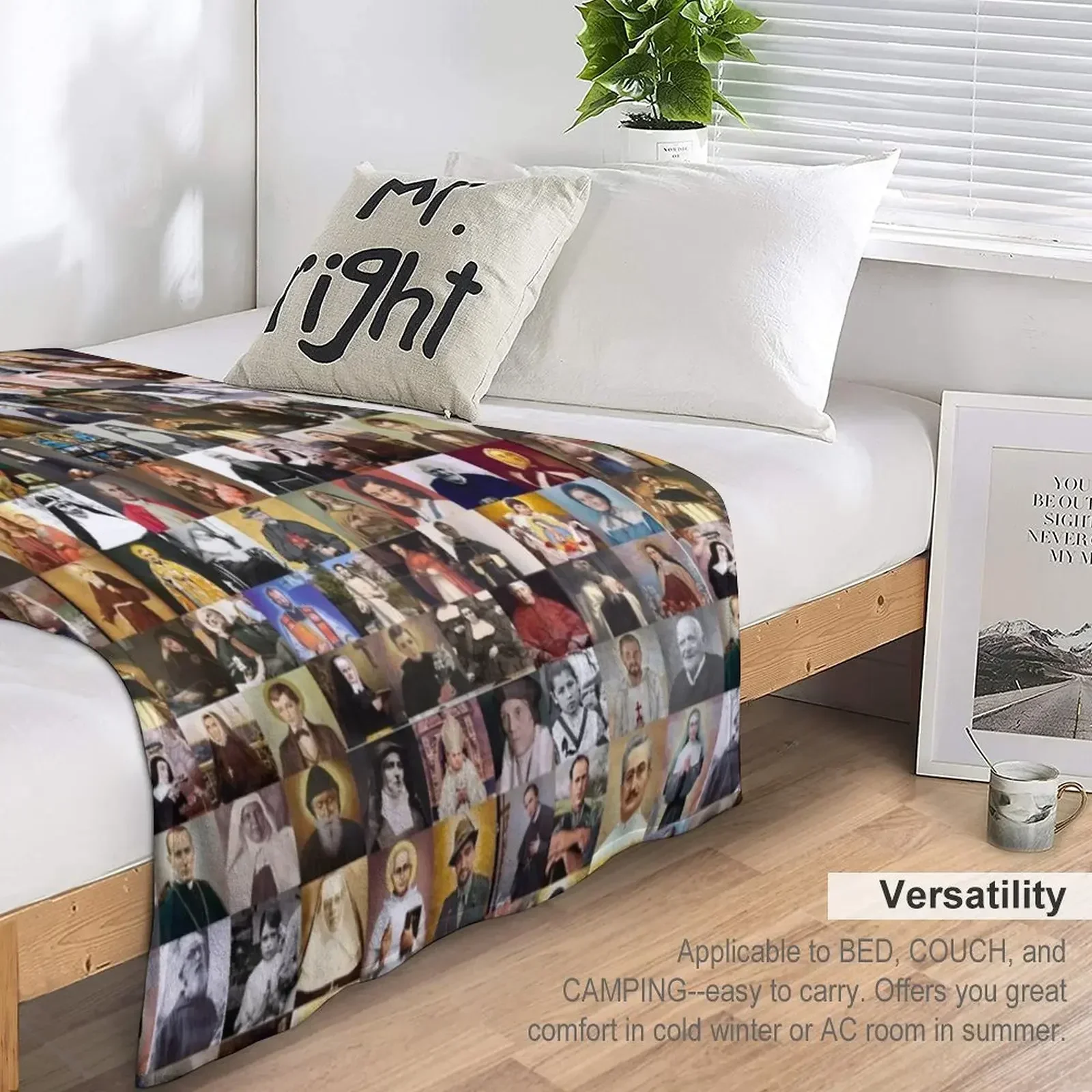 Одеяло Saints All Catholic Tutti and Santi пушистое одеяло для пикника из фланелевой ткани