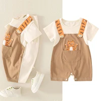 newborn baby jumpsuit baby boy girl romper summer cartoon tiger jumpsuit kawaii infant newborn clothes 3 6 9 12 18 months
