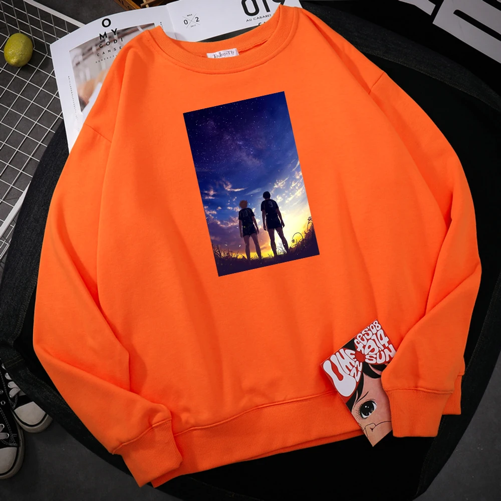 

Anime Haikyuu Hinata and Kageyama Print Hoody Mens Autumn Casual Hoodies Loose Warm Hoodie hip hop High Quality Unisex Tracksuit