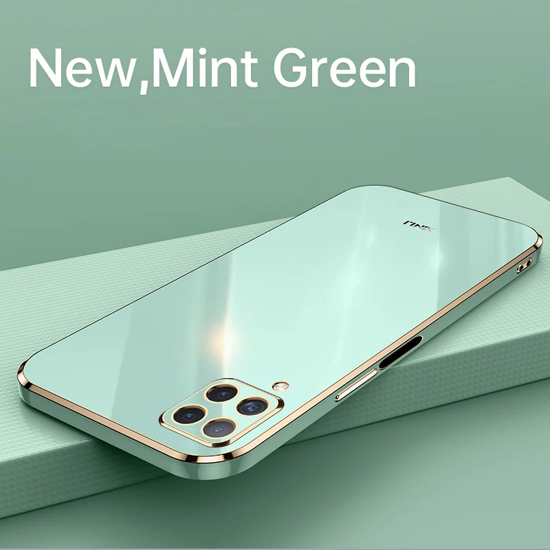 Фото Модный чехол для телефона Samsung Galaxy A22 A22S A12 F12 M12 M62 F62 M32 M53 M33 F42 4G 5G, мягкий силиконовый квадратный чехол-накладка №1