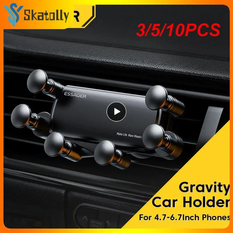 

3/5/10PCS Car Accessories Interior Six Points Gravity Gps Mount Stand Support Air Vent Clip Car Phone Holder
