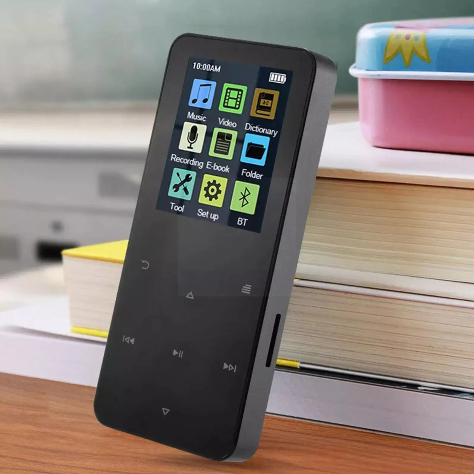 

MP3 MP4 Player Bluetooth-compatible Speaker Touch Key Walkman Built-in With Speaker Alarm Metal HiFi FM Radio Mini Portable L1W6