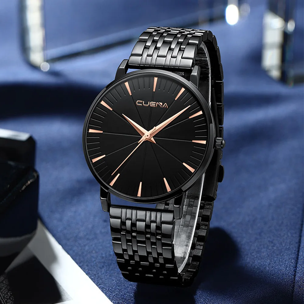 

CUENA Business Men's Watch Fashion Design Sport 3ATM Waterproof Simple Quartz Wristwatches For Luxury Men Relogio Masculino