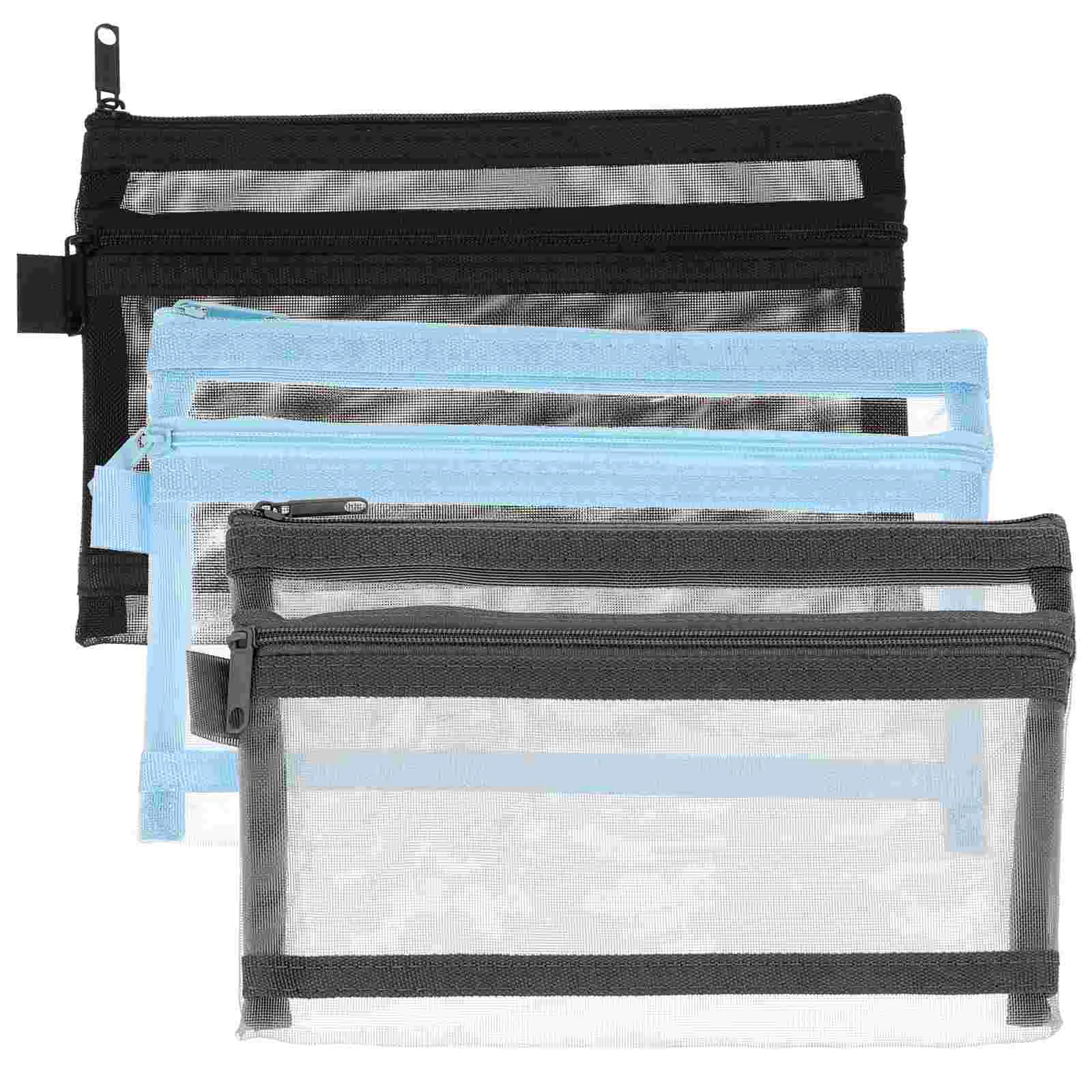 

3Pcs Large Capacity Pen Bag Bag Decorative Stationery Bag Students Pen Bag