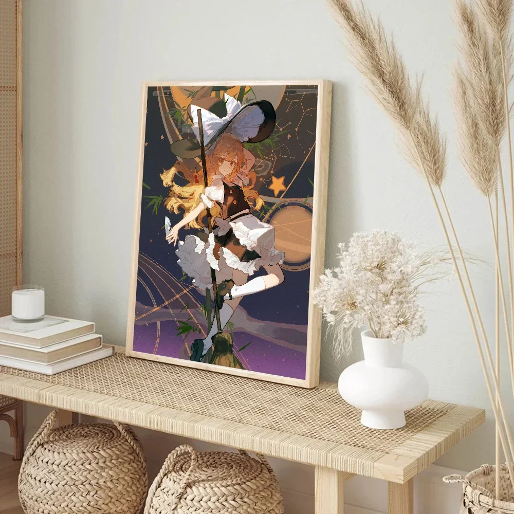1 шт. самоклеящийся постер Marisa Kirisame Anime Touhou Project Series