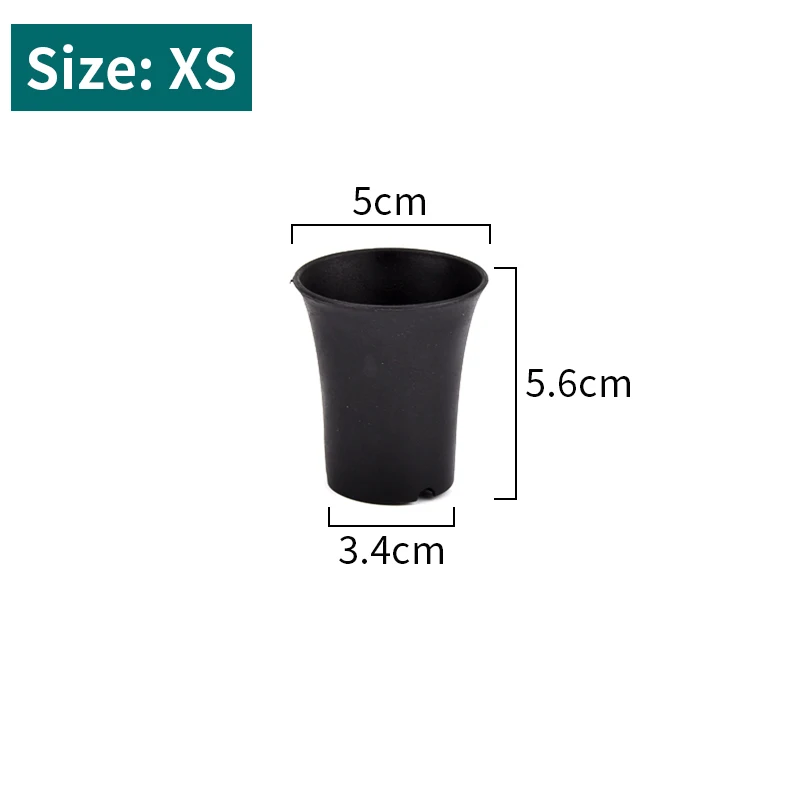 

Черный пластиковый цветочный горшок 2/5/10 шт