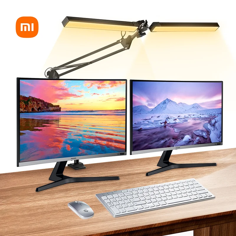 

Многофункциональная СВЕТОДИОДНАЯ настольная лампа Xiaomi Youpin с двойной головкой и защитой глаз, лампа для пианино с компьютерным экраном и подключением к USB, заполняющий свет для фотосъемки