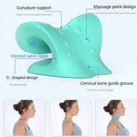 pu cervical pillow straight and reverse arch to help sleep traction pillow massage pillow cervical orthosis health care