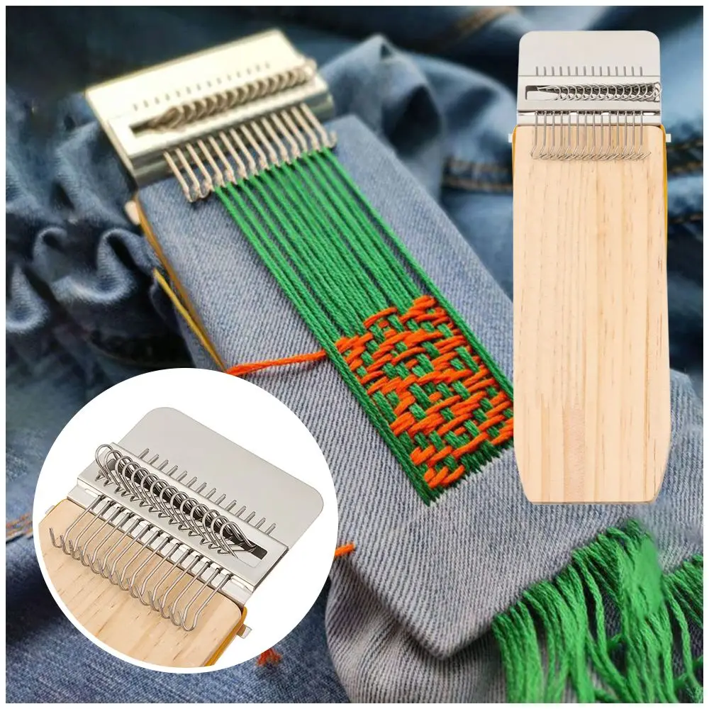 

Tools Makes Beautiful Stitching Quickly Fun Mending Loom Speedweve Type Weave Tool Small Loom Darning Machine Loom