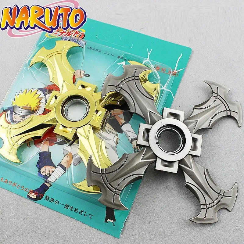 

Naruto Weapon Uchiha Uzumaki Naruto Uchiha Shuriken Rotating Anime Peripherals Aluminium Alloy Collection Gifts Toys for Boys