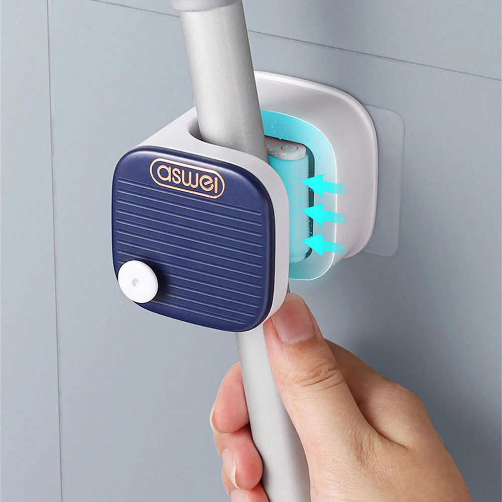 

Mop Rack White Waterproof And Moisture-proof Viscose Hook Storage Toilet Storage Strong Load-bearing Capacity Home Supplies Blue