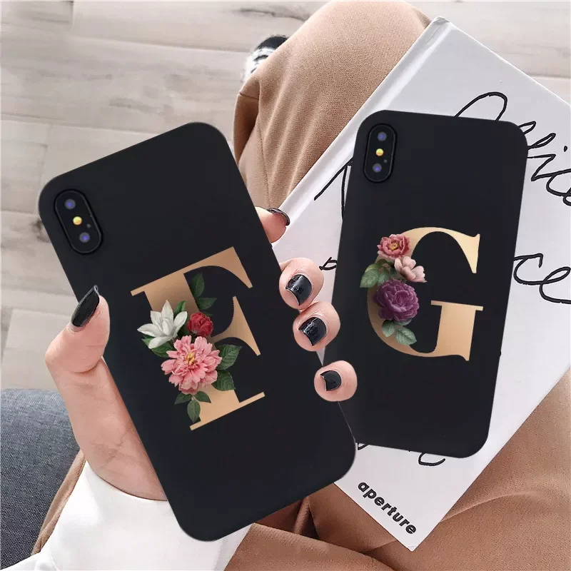 

Custom Name Phone Case Aesthethic For iPhone 13 Pro Max Mobile Phone Cases Cute Pattern Letter Protection Shell For iPhone 12
