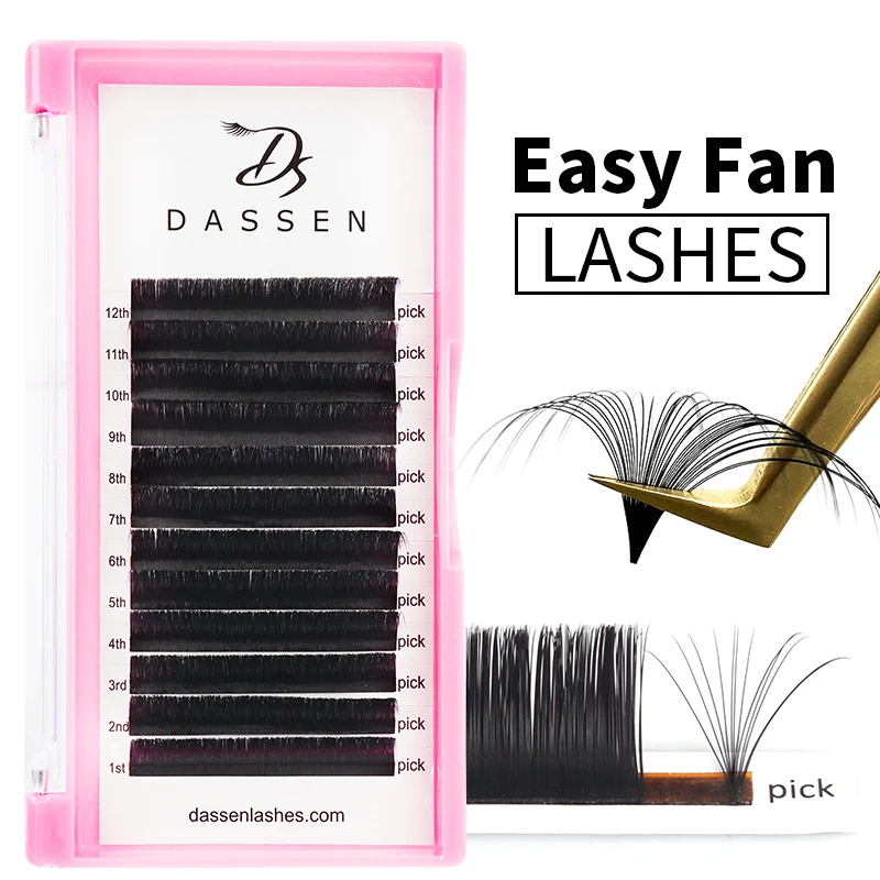 

Dassen Easy Fanning Volume Mega Eyelashes Extension Auto Flowering Rapid Blooming Fans Lash High Quality Supplier Natural