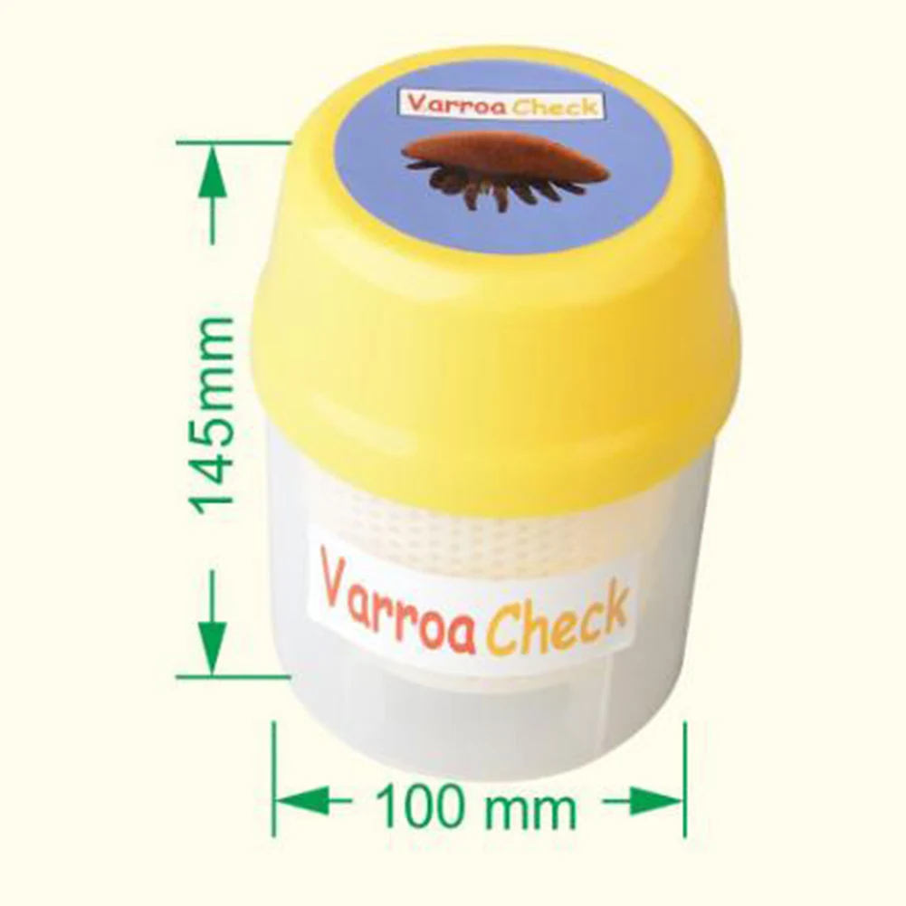 

Beekeeping Shake Mite Bottle Varroa Mite Test Kit No Leakage Non-toxic Transparent Bowl 10*14.5cm Volatilizer Beekeeping Tool