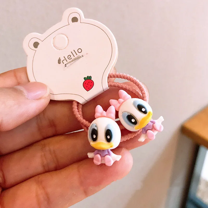 Заколка для волос Disney Микки Минни кавайная Детская резинка мультяшная маленькая