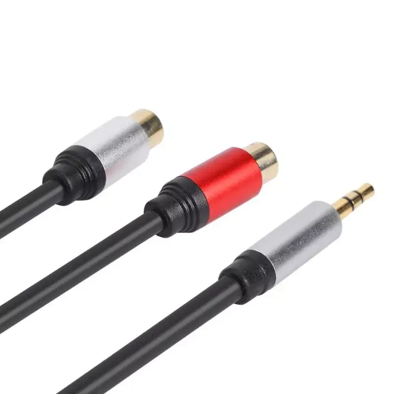 

NEW IN Male to 2RCA Female Jack Stereo AUX Audio Cable Y Adapter for iPhone MP3 Tablet Computer Speaker PC