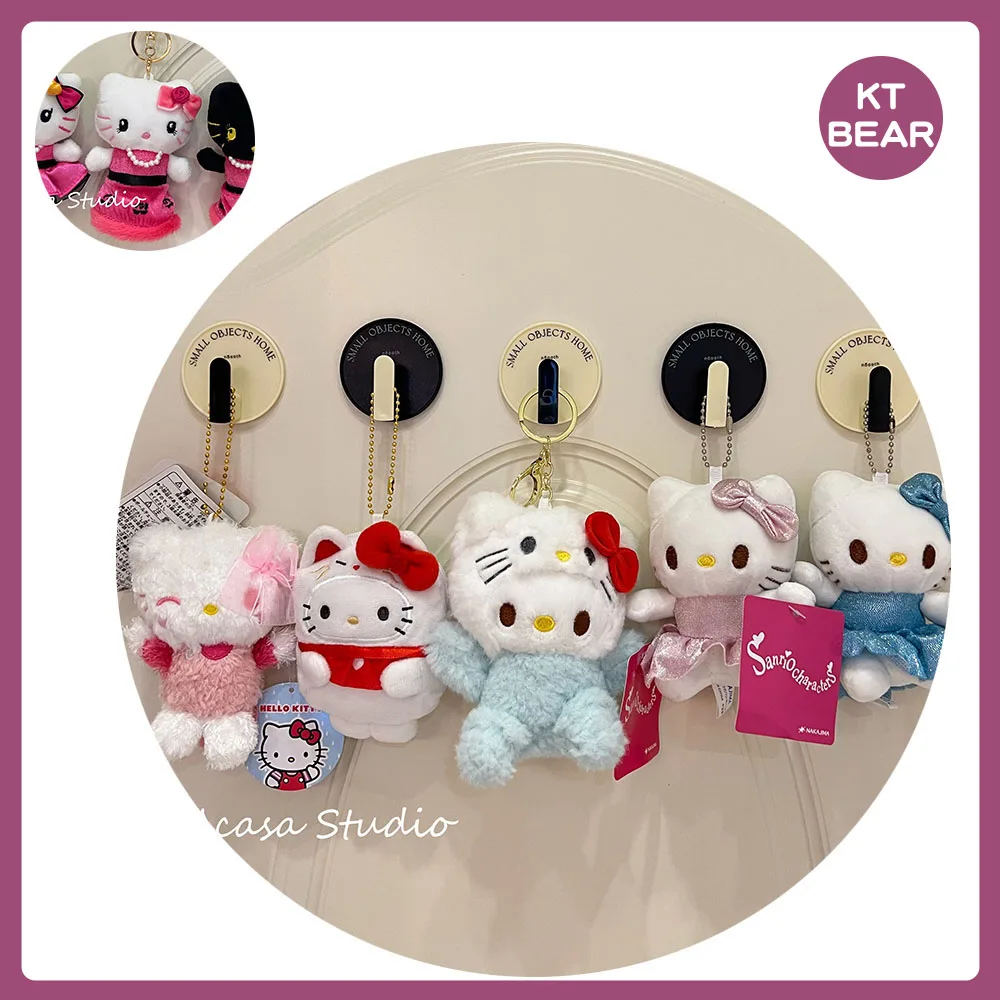 

29 Styles Anime Hello Kitty Plush Key Chain Kindergarten Hawaii Kt Cat Schoolbag Pendant Doll Cute Cartoon Decoration Toys Gift