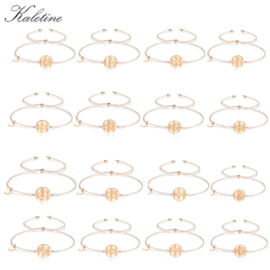 Женский браслет на веревке KALETINE ручной работы из стерлингового серебра 925 пробы с